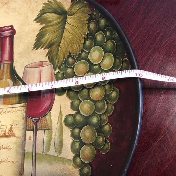 Decorative plate with red wine print - Picture 6 of 7